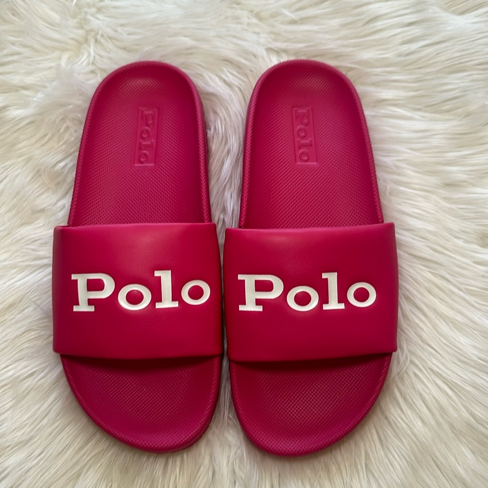 Polo by Ralph Lauren Pink Slides